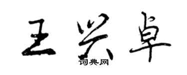 曾慶福王興卓行書個性簽名怎么寫