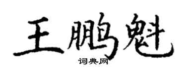 丁謙王鵬魁楷書個性簽名怎么寫