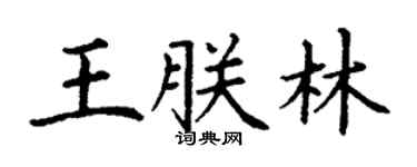 丁謙王朕林楷書個性簽名怎么寫