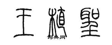 陳墨王植聖篆書個性簽名怎么寫