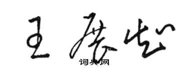 駱恆光王展知草書個性簽名怎么寫