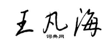 王正良王凡海行書個性簽名怎么寫