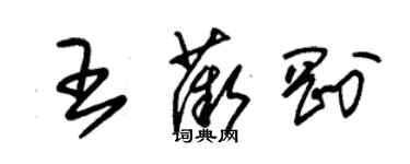 朱錫榮王薇剛草書個性簽名怎么寫
