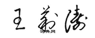 駱恆光王莉濤草書個性簽名怎么寫