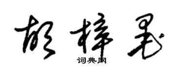 朱錫榮胡梓墨草書個性簽名怎么寫