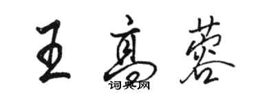 駱恆光王高蓉行書個性簽名怎么寫