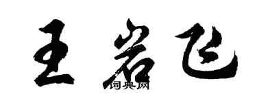 胡問遂王岩飛行書個性簽名怎么寫