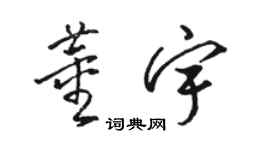 駱恆光董宇草書個性簽名怎么寫
