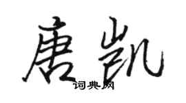 駱恆光唐凱行書個性簽名怎么寫