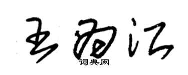 朱錫榮王為江草書個性簽名怎么寫