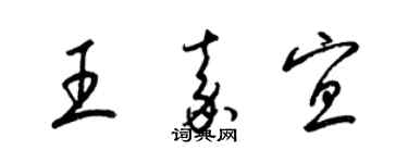 梁錦英王嘉宜草書個性簽名怎么寫