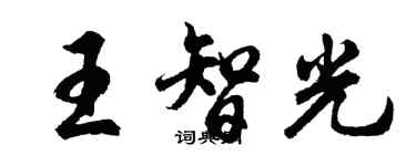 胡問遂王智光行書個性簽名怎么寫