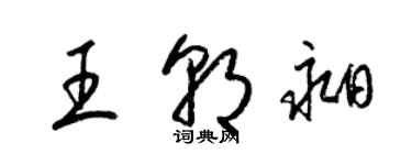 梁錦英王朝昶草書個性簽名怎么寫