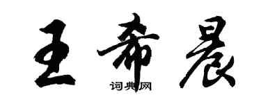 胡問遂王希晨行書個性簽名怎么寫