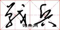 劉少英戰兵草書怎么寫