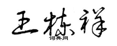 曾慶福王棟祥草書個性簽名怎么寫