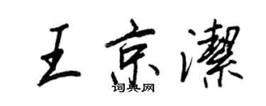 王正良王京潔行書個性簽名怎么寫