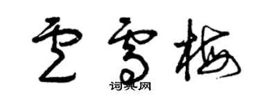 曾慶福盧雪梅草書個性簽名怎么寫