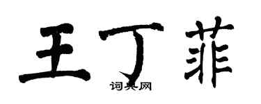 翁闓運王丁菲楷書個性簽名怎么寫
