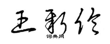 曾慶福王新倫草書個性簽名怎么寫