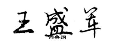 曾慶福王盛軍行書個性簽名怎么寫