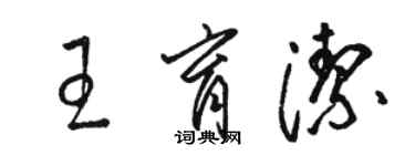 駱恆光王育潔草書個性簽名怎么寫