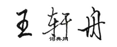 駱恆光王軒舟行書個性簽名怎么寫