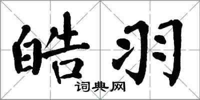 翁闓運皓羽楷書怎么寫