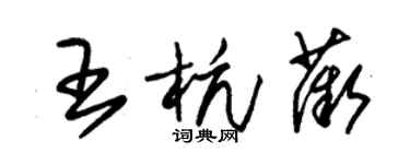 朱錫榮王杭薇草書個性簽名怎么寫