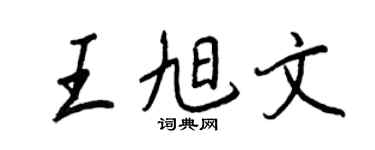 王正良王旭文行書個性簽名怎么寫