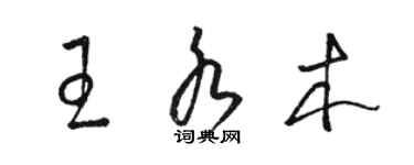 駱恆光王水木草書個性簽名怎么寫