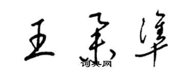 梁錦英王舉準草書個性簽名怎么寫