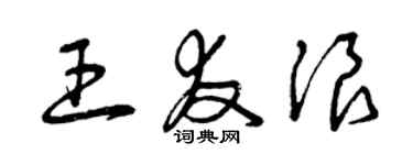 曾慶福王友浪草書個性簽名怎么寫