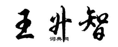 胡問遂王升智行書個性簽名怎么寫