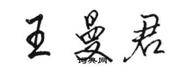 駱恆光王曼君行書個性簽名怎么寫