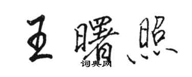 駱恆光王曙照行書個性簽名怎么寫