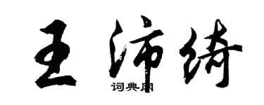 胡問遂王沛綺行書個性簽名怎么寫