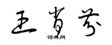 曾慶福王肖芬草書個性簽名怎么寫