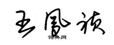 朱錫榮王鳳禎草書個性簽名怎么寫