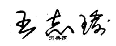 朱錫榮王志瑜草書個性簽名怎么寫