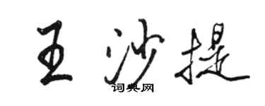 駱恆光王沙提行書個性簽名怎么寫