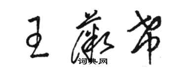 駱恆光王薇希草書個性簽名怎么寫