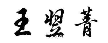 胡問遂王翌菁行書個性簽名怎么寫