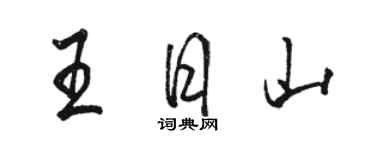 駱恆光王日山行書個性簽名怎么寫