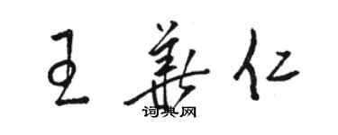 駱恆光王華仁草書個性簽名怎么寫