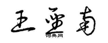 曾慶福王聖南草書個性簽名怎么寫