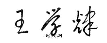 駱恆光王學輝草書個性簽名怎么寫