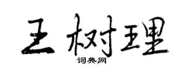 曾慶福王樹理行書個性簽名怎么寫