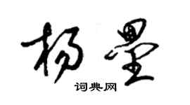 梁錦英楊壘草書個性簽名怎么寫