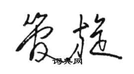 駱恆光管旋草書個性簽名怎么寫